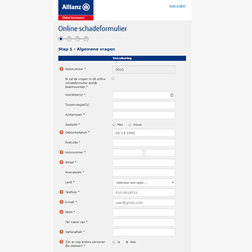 Allianz Online Forms